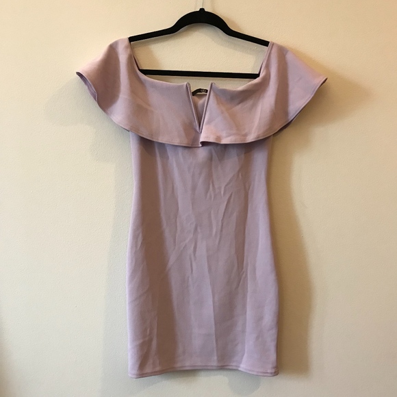 Missguided Dresses & Skirts - Misguidded Lilac V Neck Cold Shoulder-less Dress 4